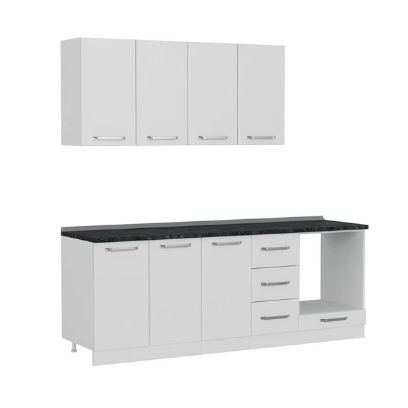 Minar 220 Cm Mutfak Dolabı Beyaz 220-B4 - Resim 6