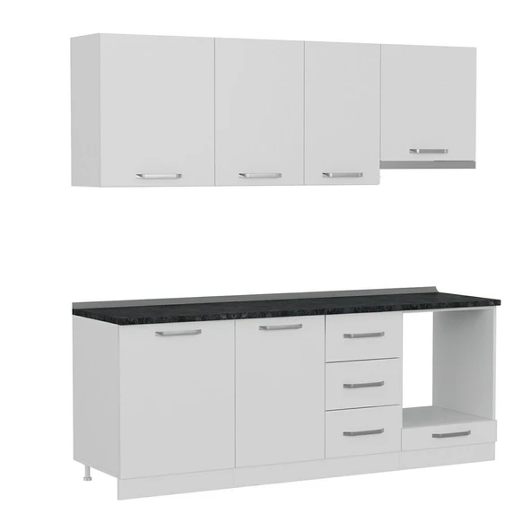 Minar 215 Cm Mutfak Dolabı Beyaz 215-B5 - Resim 6