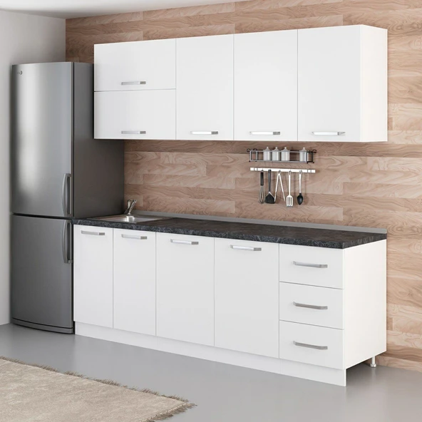 Minar 225 Cm Mutfak Dolabı Beyaz 225-B1 - Resim 3