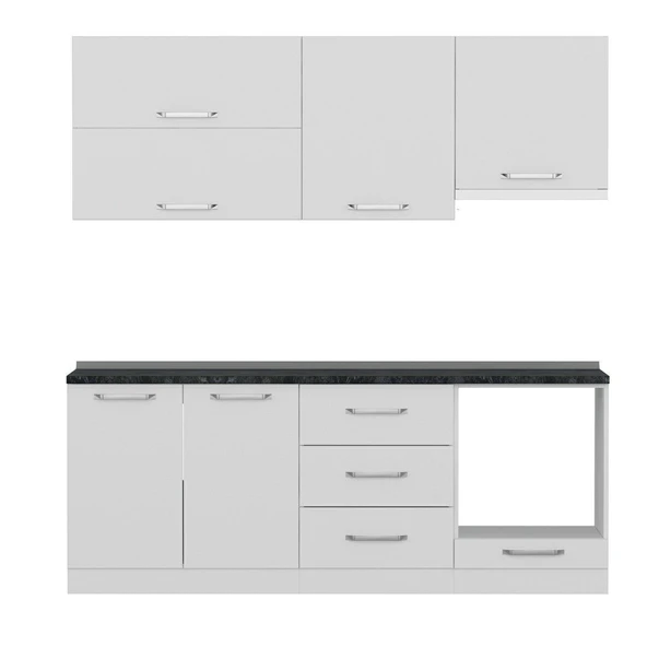 Minar 210 Cm Mutfak Dolabı Beyaz 210-B5 - Resim 5