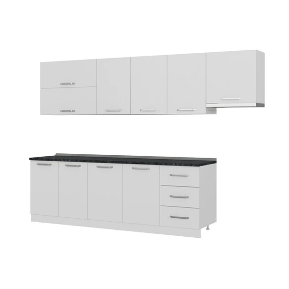 Minar 300 Cm Mutfak Dolabı Beyaz 300-B8 - Resim 4