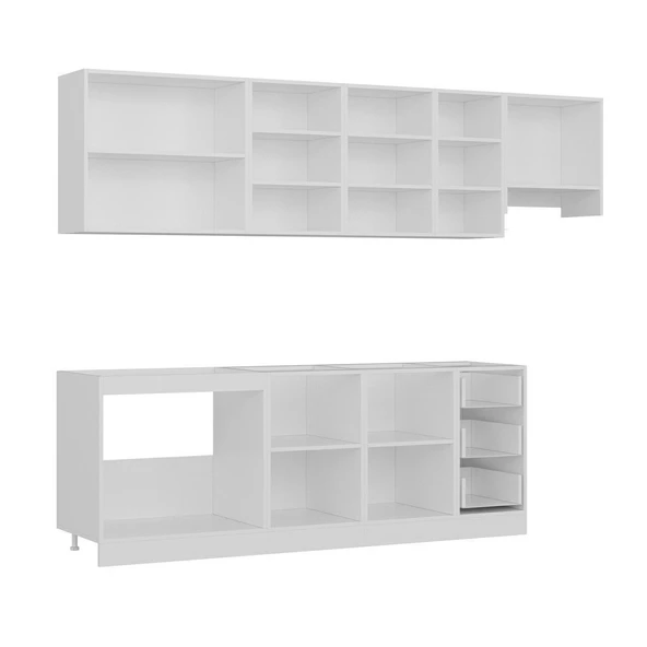 Minar 280 Cm Mutfak Dolabı Beyaz 280-B7 - Resim 6