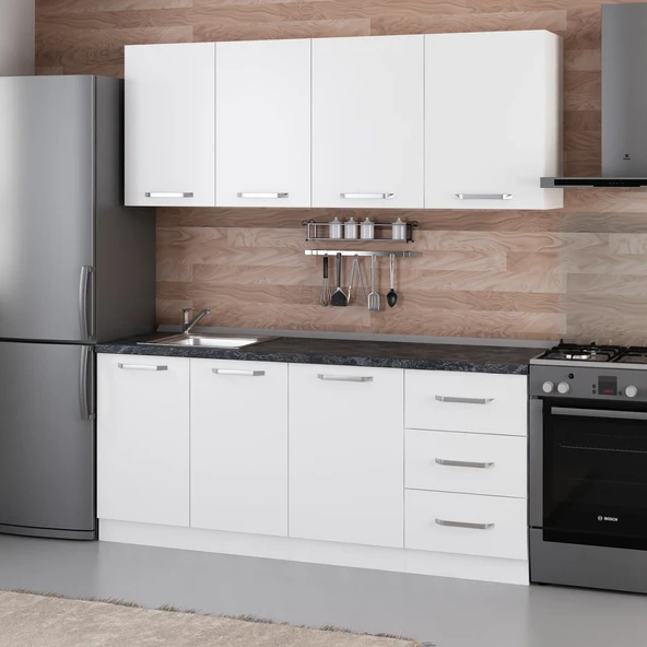 Minar 190 Cm Mutfak Dolabı Beyaz 190-B1 - Resim 3