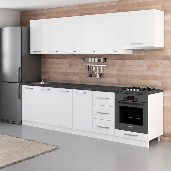 Minar 285 Cm Mutfak Dolabı Beyaz 285-B8 - Resim 5