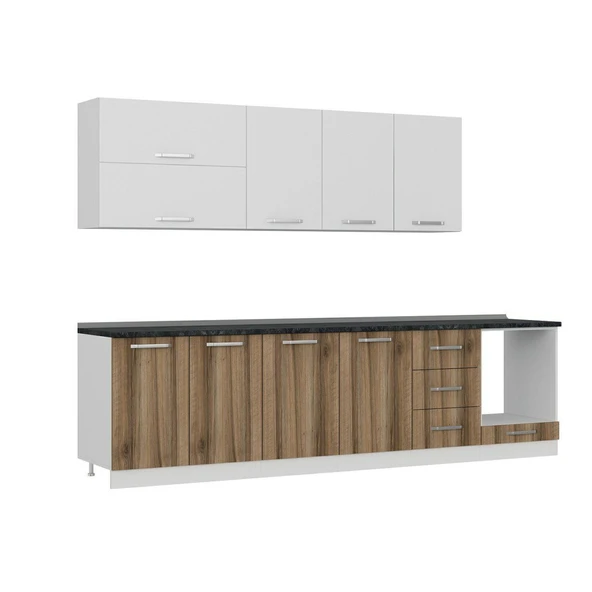 Minar 300 Cm Mutfak Dolabı Beyaz Dore 300-D7 - Resim 3