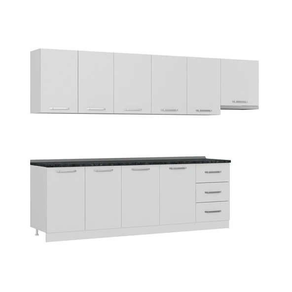 Minar 300 Cm Mutfak Dolabı Beyaz 300-B5 - Resim 3