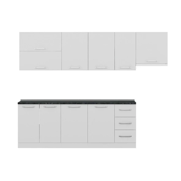 Minar 280 Cm Mutfak Dolabı Beyaz 280-B7 - Resim 2