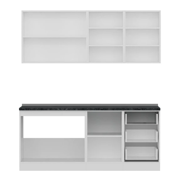 Minar 190 Cm Mutfak Dolabı Beyaz 190-B1 - Resim 2