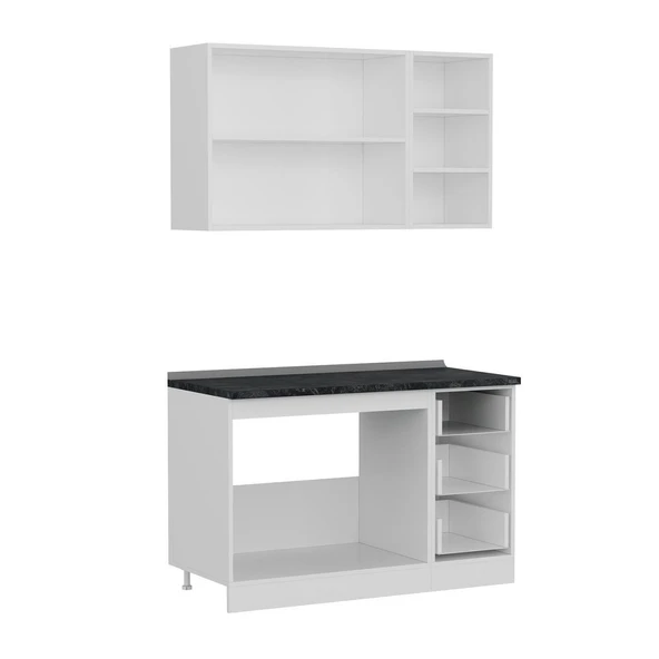 Minar 130 Cm Mutfak Dolabı Beyaz 130-B2 - Resim 7