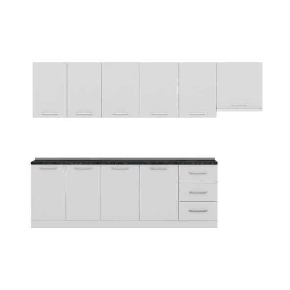 Minar 300 Cm Mutfak Dolabı Beyaz 300-B5 - Resim 2