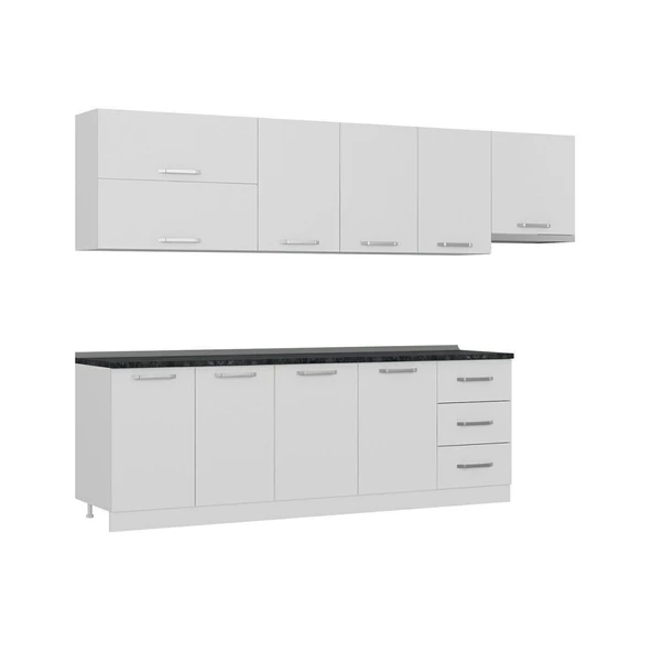 Minar 300 Cm Mutfak Dolabı Beyaz 300-B8 - Resim 3