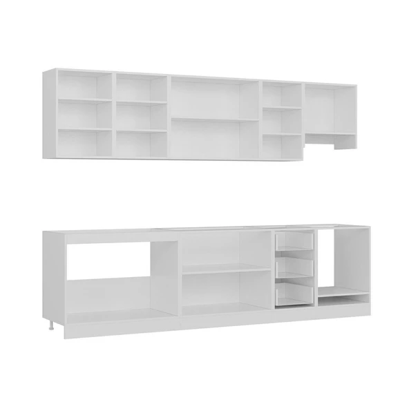 Minar 295 Cm Mutfak Dolabı Beyaz 295-B5 - Resim 6