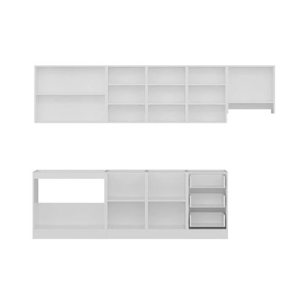 Minar 300 Cm Mutfak Dolabı Beyaz 300-B5 - Resim 7