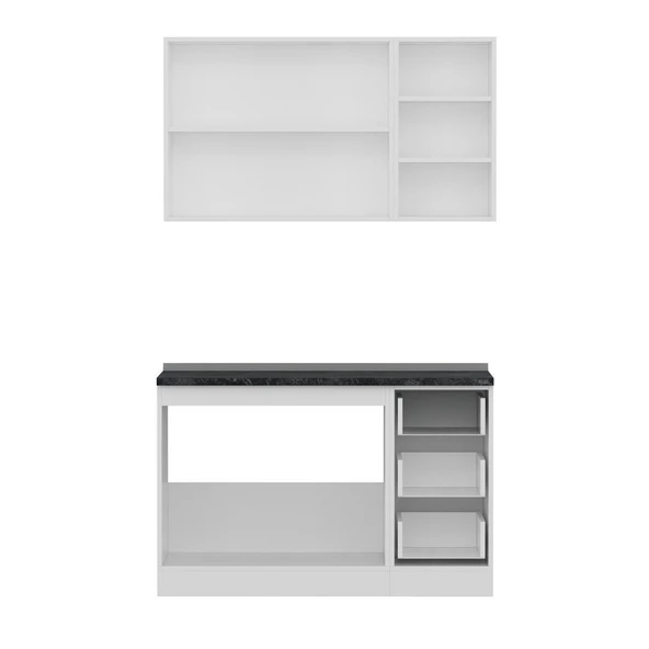 Minar 130 Cm Mutfak Dolabı Beyaz 130-B2 - Resim 2