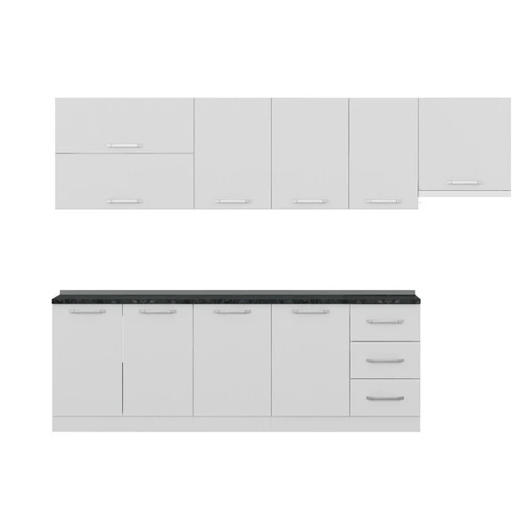 Minar 295 Cm Mutfak Dolabı Beyaz 295-B7 - Resim 2