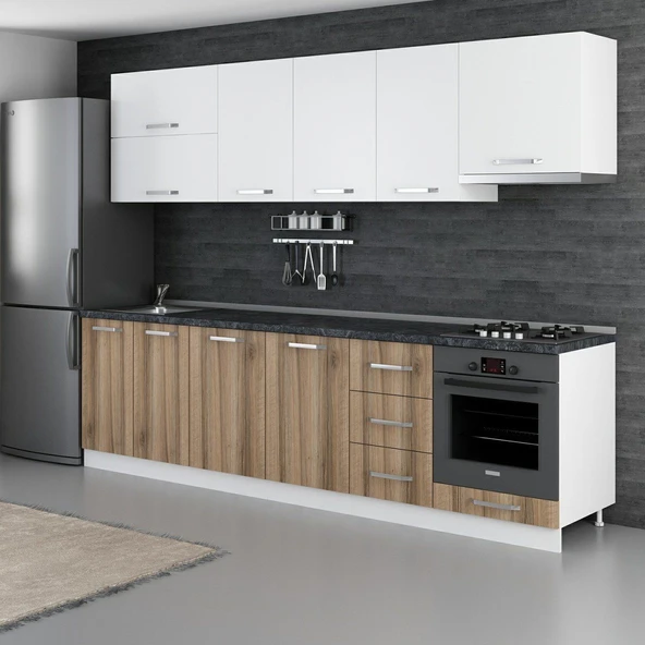 Minar 285 Cm Mutfak Dolabı Beyaz Dore 285-D5 - 5