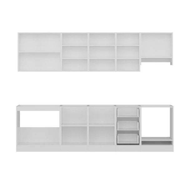 Minar 285 Cm Mutfak Dolabı Beyaz Dore 285-D5 - 7