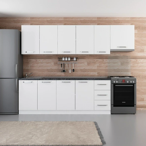 Minar 280 Cm Mutfak Dolabı Beyaz 280-B10 ürün görseli