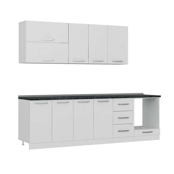 Minar 265 Cm Mutfak Dolabı Beyaz 265-B6 - Resim 3