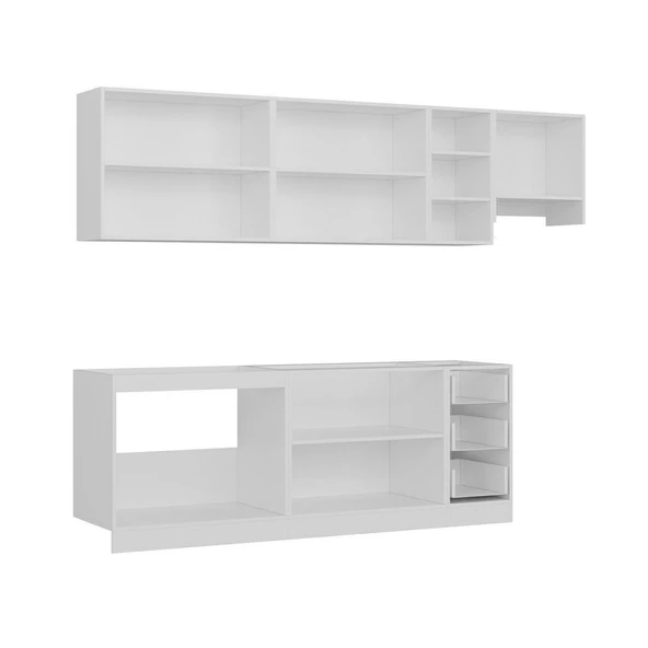 Minar 280 Cm Mutfak Dolabı Beyaz 280-B10 - Resim 6