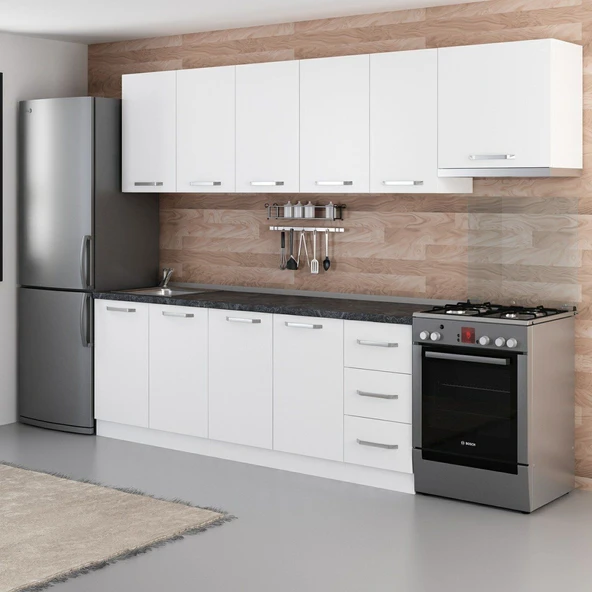 Minar 280 Cm Mutfak Dolabı Beyaz 280-B10 - Resim 5