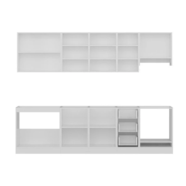 Minar 280 Cm Mutfak Dolabı Beyaz 280-B8 - Resim 7