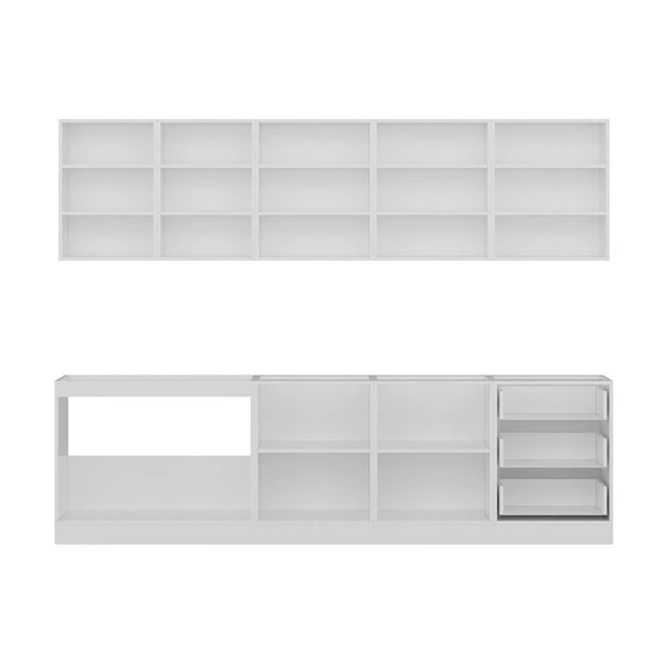 Minar 280 Cm Mutfak Dolabı Beyaz Antrasit 280-A2 - Resim 7