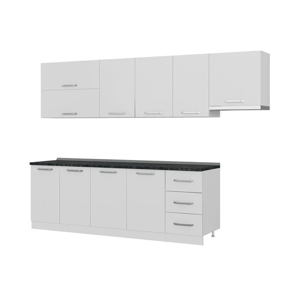 Minar 295 Cm Mutfak Dolabı Beyaz 295-B7 - Resim 4