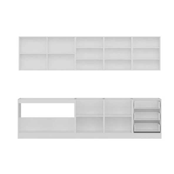 Minar 300 Cm Mutfak Dolabı Beyaz Antrasit 300-A3 - Resim 7