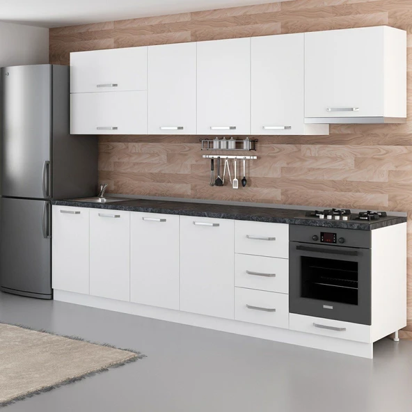 Minar 295 Cm Mutfak Dolabı Beyaz 295-B8 - Resim 5