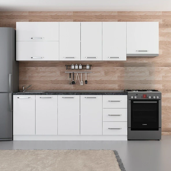 Minar 265 Cm Mutfak Dolabı Beyaz 265-B7 ürün görseli