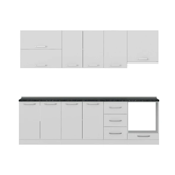 Minar 265 Cm Mutfak Dolabı Beyaz 265-B8 - Resim 2