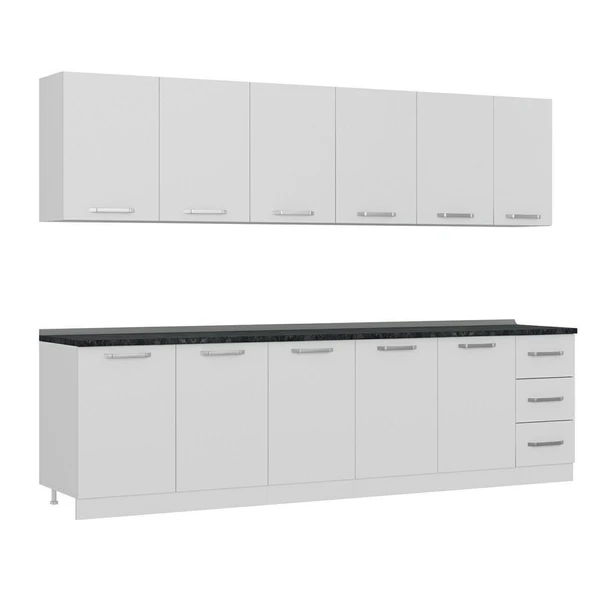 Minar 290 Cm Mutfak Dolabı Beyaz 290-B2 - Resim 3