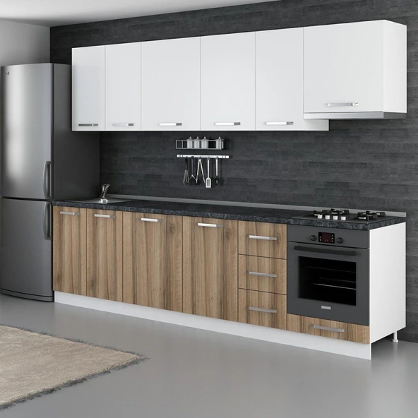 Minar 290 Cm Mutfak Dolabı Beyaz Dore 290-D5 - 5