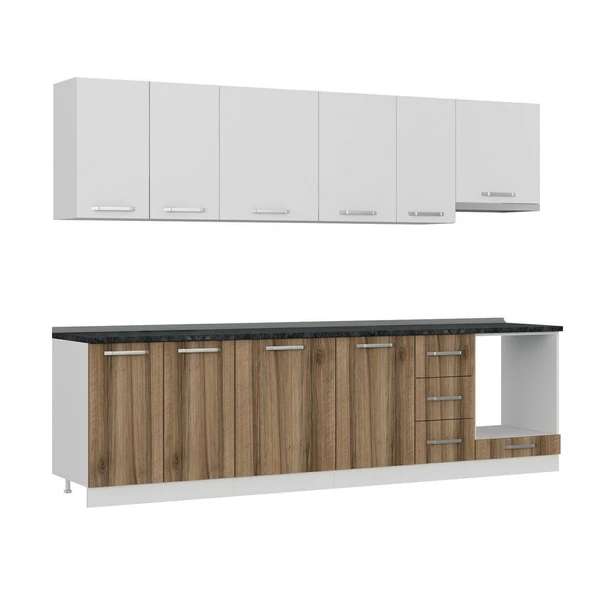 Minar 290 Cm Mutfak Dolabı Beyaz Dore 290-D5 - 3