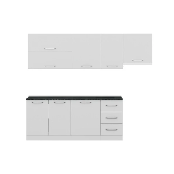 Minar 255 Cm Mutfak Dolabı Beyaz 255-B7 - Resim 2