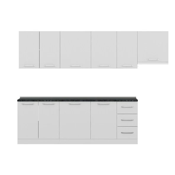 Minar 290 Cm Mutfak Dolabı Beyaz 290-B4 - Resim 2