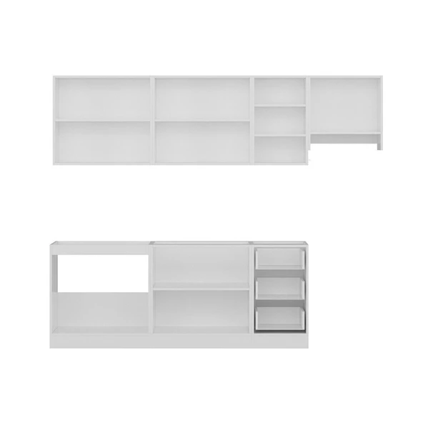 Minar 265 Cm Mutfak Dolabı Beyaz Dore 265-D4 - Resim 7