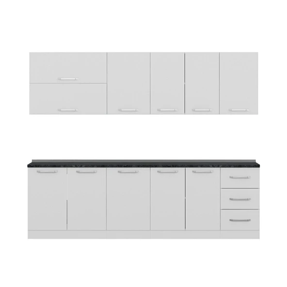 Minar 265 Cm Mutfak Dolabı Beyaz 265-B2 - Resim 2