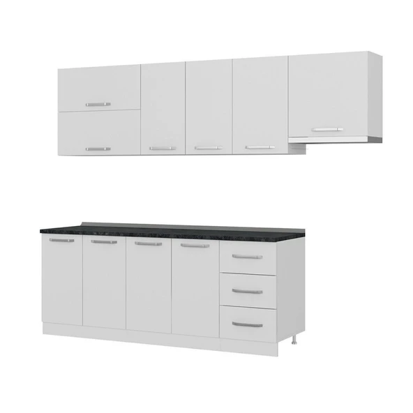 Minar 265 Cm Mutfak Dolabı Beyaz 265-B7 - Resim 4