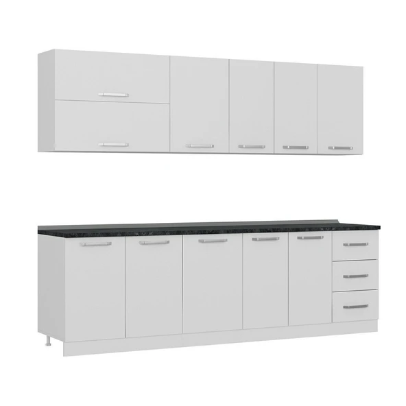 Minar 265 Cm Mutfak Dolabı Beyaz 265-B2 - Resim 3