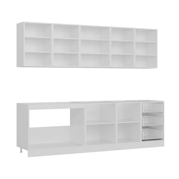 Minar 260 Cm Mutfak Dolabı Beyaz 260-B2 - Resim 6