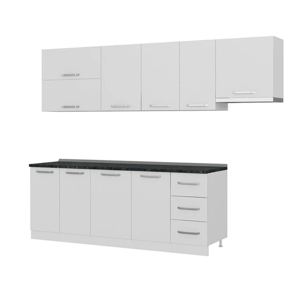 Minar 275 Cm Mutfak Dolabı Beyaz 275-B4 - Resim 4