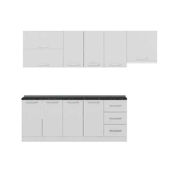 Minar 265 Cm Mutfak Dolabı Beyaz 265-B7 - Resim 2