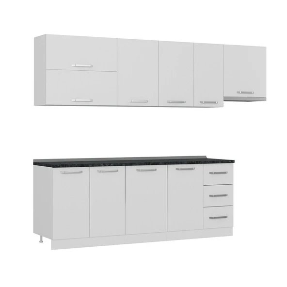 Minar 275 Cm Mutfak Dolabı Beyaz 275-B4 - Resim 3