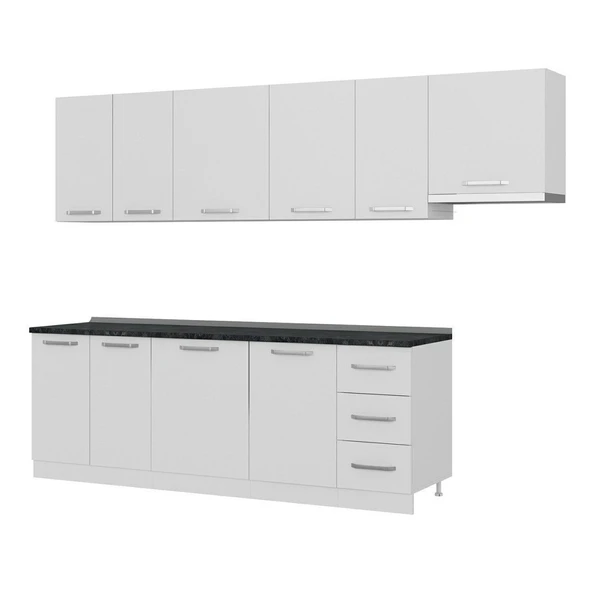 Minar 290 Cm Mutfak Dolabı Beyaz 290-B4 - Resim 4