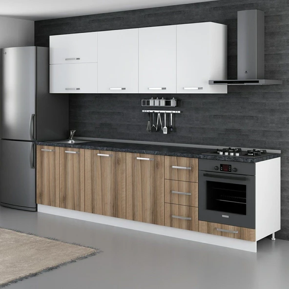 Minar 290 Cm Mutfak Dolabı Beyaz Dore 290-D6 - 5