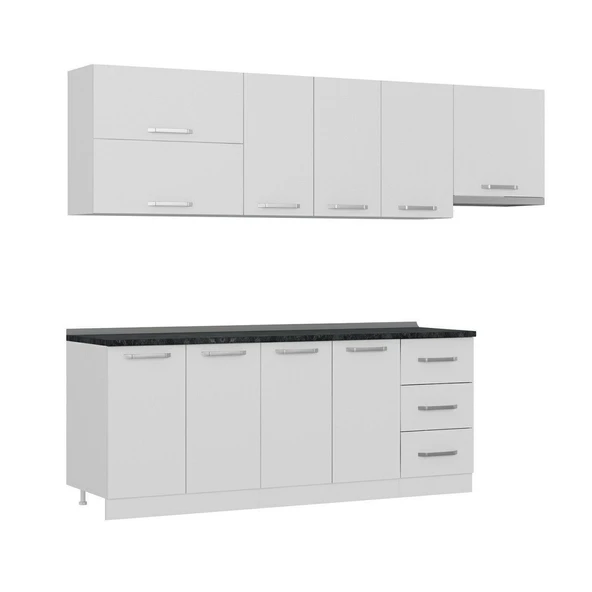 Minar 265 Cm Mutfak Dolabı Beyaz 265-B7 - Resim 3