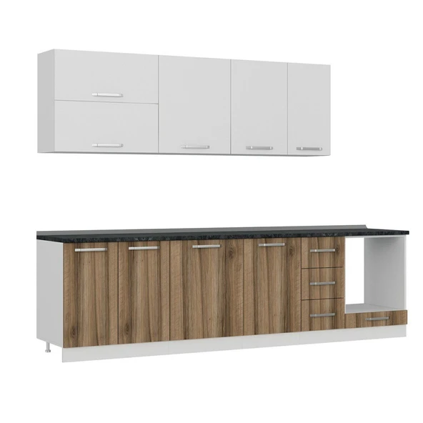 Minar 290 Cm Mutfak Dolabı Beyaz Dore 290-D6 - 3