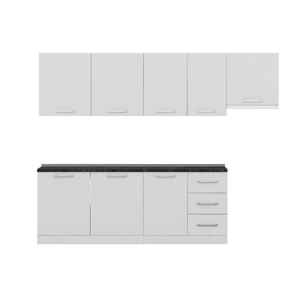 Minar 275 Cm Mutfak Dolabı Beyaz 275-B7 - Resim 2